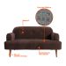 Sofá 2 Lugares Kiev Velosuede Marrom 130 cm