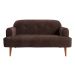 Sofá 2 Lugares Kiev Velosuede Marrom 130 cm