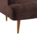 Sofá 2 Lugares Kiev Velosuede Marrom 130 cm