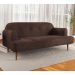 Sofá 2 Lugares Kiev Velosuede Marrom 165 cm