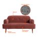 Sofá 2 Lugares Kiev Velosuede Telha 130 cm