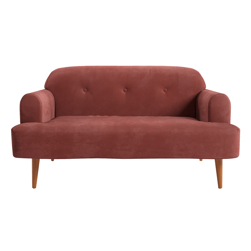 Sofá 2 Lugares Kiev Velosuede Telha 130 cm