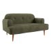 Sofá 2 Lugares Kiev Velosuede Verde 130 cm