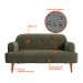 Sofá 2 Lugares Kiev Velosuede Verde 130 cm