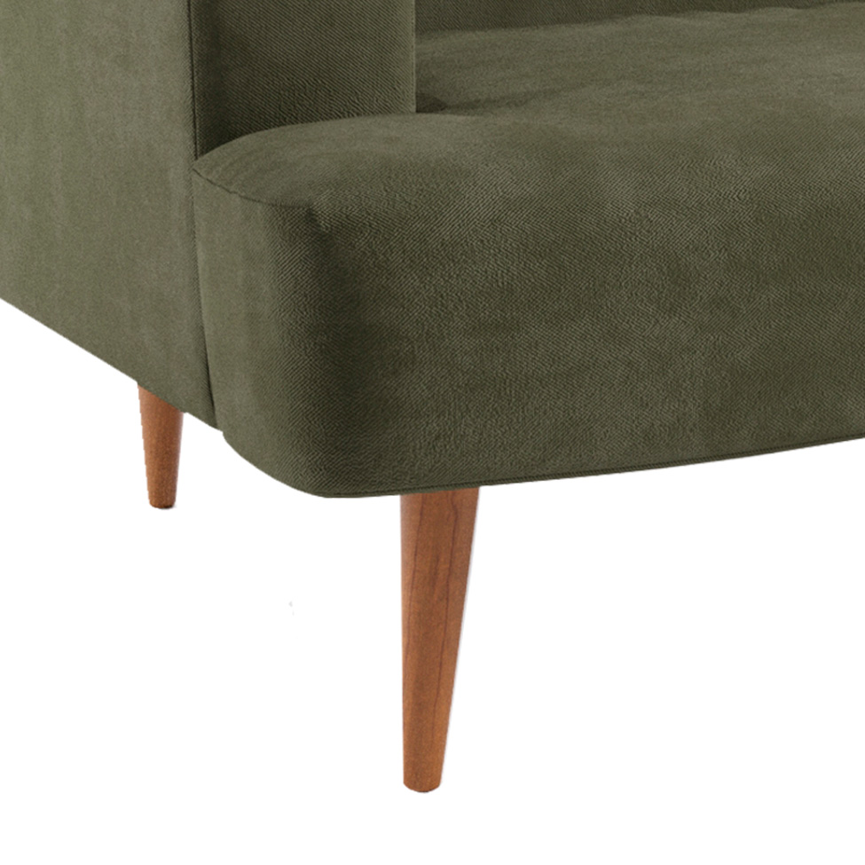 Sofá 2 Lugares Kiev Velosuede Verde 130 cm
