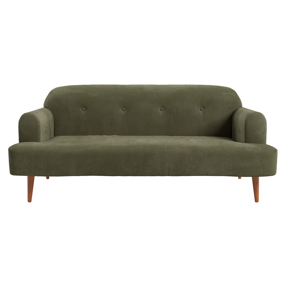 Sofá 2 Lugares Kiev Velosuede Verde 165 cm