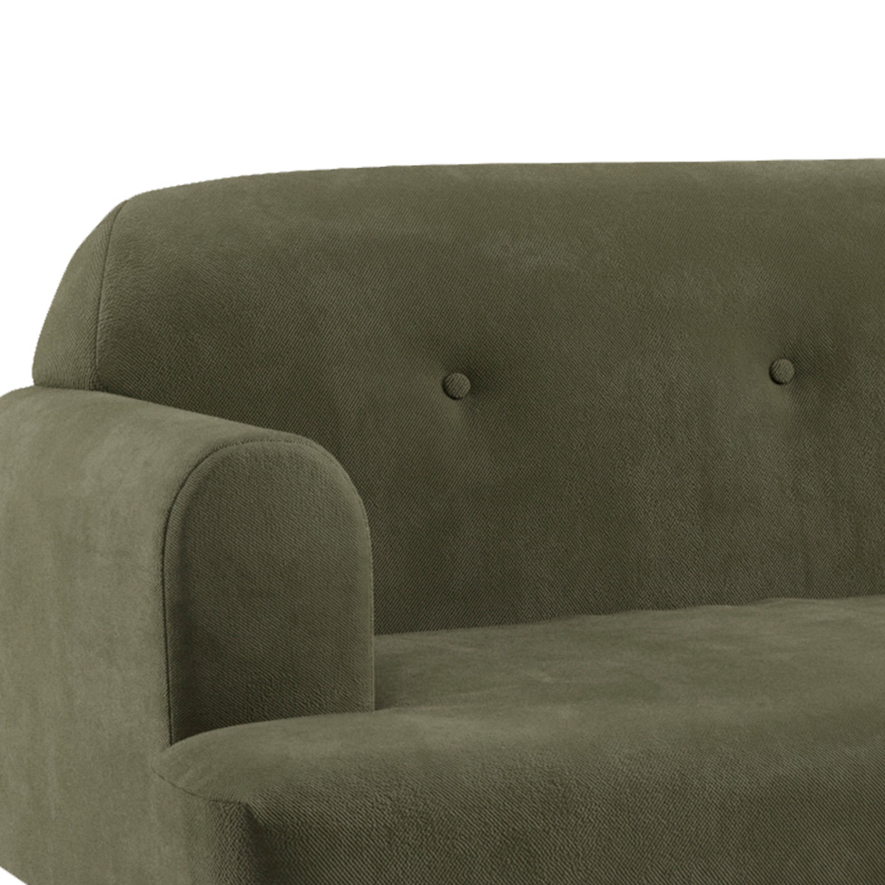 Sofá 2 Lugares Kiev Velosuede Verde 165 cm