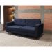 Sofá 2 Lugares Living Pé Palito Linho Cotton Azul Marinho