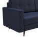 Sofá 2 Lugares Living Pé Palito Linho Cotton Azul Marinho