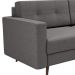 Sofá 2 Lugares Living Pé Palito Linho Cotton Cinza