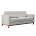 Sofá 2 Lugares Living Pés e Base em Madeira Linho Cotton Cru