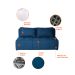 Sofá 2 Lugares Modular Soho Linho Azul Marinho