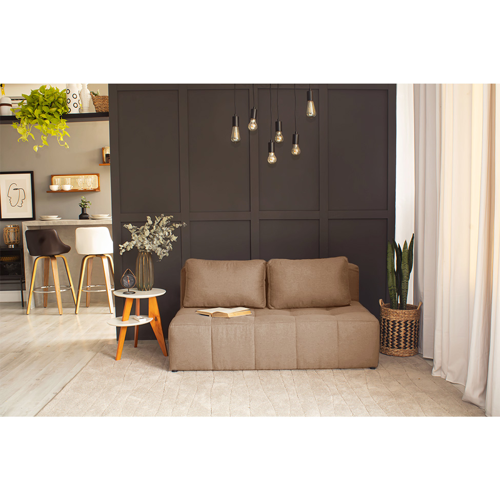 Sofá 2 Lugares Modular Soho Linho Bege
