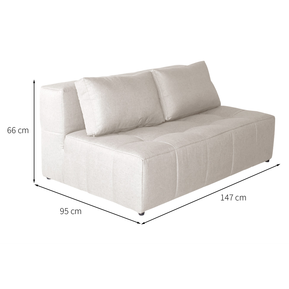 Sofá 2 Lugares Modular Soho Linho Cru