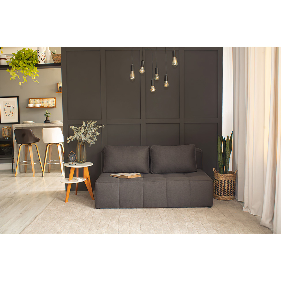 Sofá 2 Lugares Modular Soho Linho Grafite