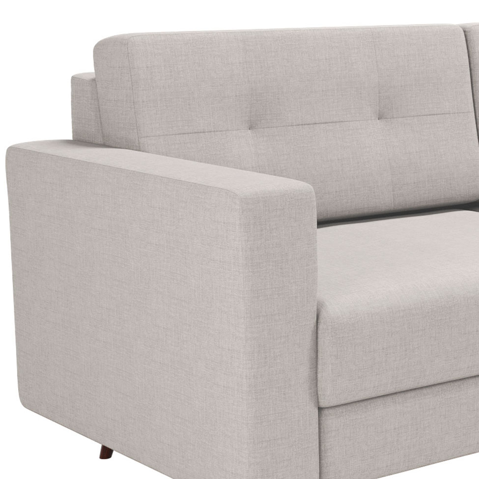 Sofá 2 Lugares Pé Palito Living Linho Cotton Cru