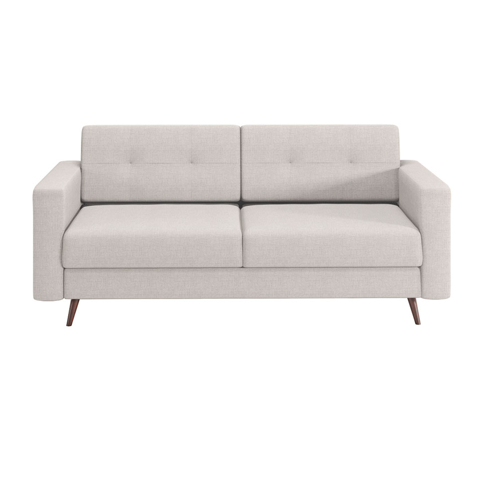Sofá 2 Lugares Pé Palito Living Linho Cotton Cru