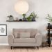 Sofá 2 Lugares Piacenza Suede Bege 152 cm