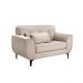 Sofá 2 Lugares Piacenza Suede Bege 152 cm