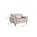 Sofá 2 Lugares Piacenza Suede Bege 152 cm