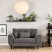 Sofá 2 Lugares Piacenza Suede Cinza 152 cm