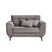 Sofá 2 Lugares Piacenza Suede Cinza 152 cm