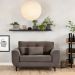 Sofá 2 Lugares Piacenza Suede Marrom 152 cm