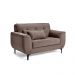 Sofá 2 Lugares Piacenza Suede Marrom 152 cm