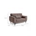 Sofá 2 Lugares Piacenza Suede Marrom 152 cm