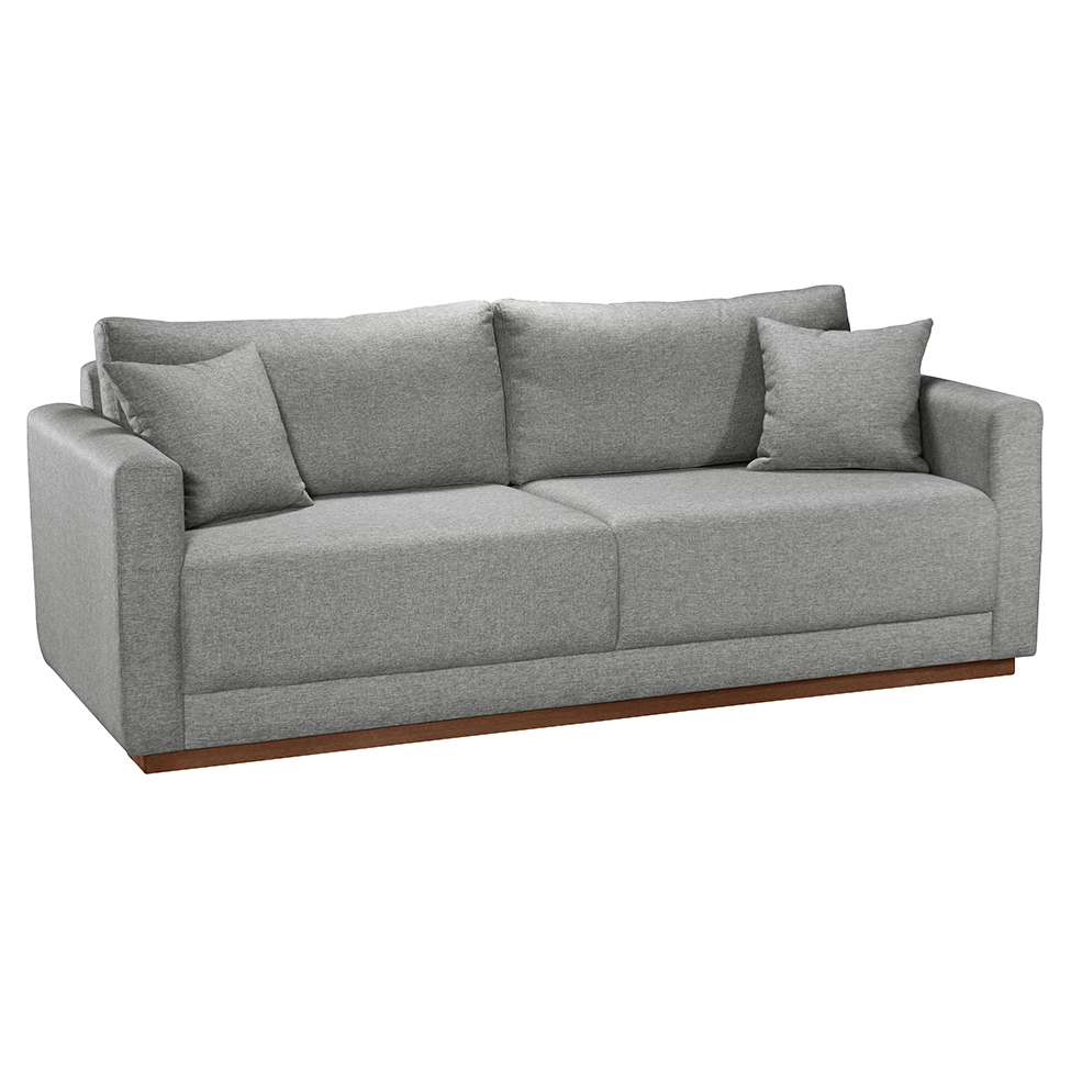 Sofá 2 Lugares Portinari Poliéster Cinza 185 cm