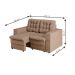 Sofá 2 Lugares Retrátil Lubeck Plush Suede Bege 140 cm