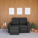 Sofá 2 Lugares Retrátil Lubeck Plush Suede Grafite 140 cm