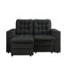 Sofá 2 Lugares Retrátil Lubeck Plush Suede Grafite 140 cm