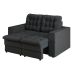 Sofá 2 Lugares Retrátil Lubeck Plush Suede Grafite 140 cm