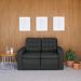 Sofá 2 Lugares Retrátil Lubeck Plush Suede Grafite 140 cm