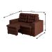 Sofá 2 Lugares Retrátil Lubeck Plush Suede Marrom 140 cm