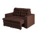 Sofá 2 Lugares Retrátil Lubeck Plush Suede Marrom 140 cm