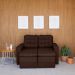 Sofá 2 Lugares Retrátil Lubeck Plush Suede Marrom 140 cm