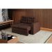 Sofá 2 Lugares Retrátil Lubeck Plush Suede Marrom 140 cm