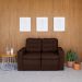 Sofá 2 Lugares Retrátil Lubeck Plush Suede Marrom 140 cm