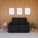 Sofá 2 Lugares Retrátil Lubeck Plush Suede Preto 140 cm