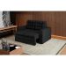 Sofá 2 Lugares Retrátil Lubeck Plush Suede Preto 140 cm