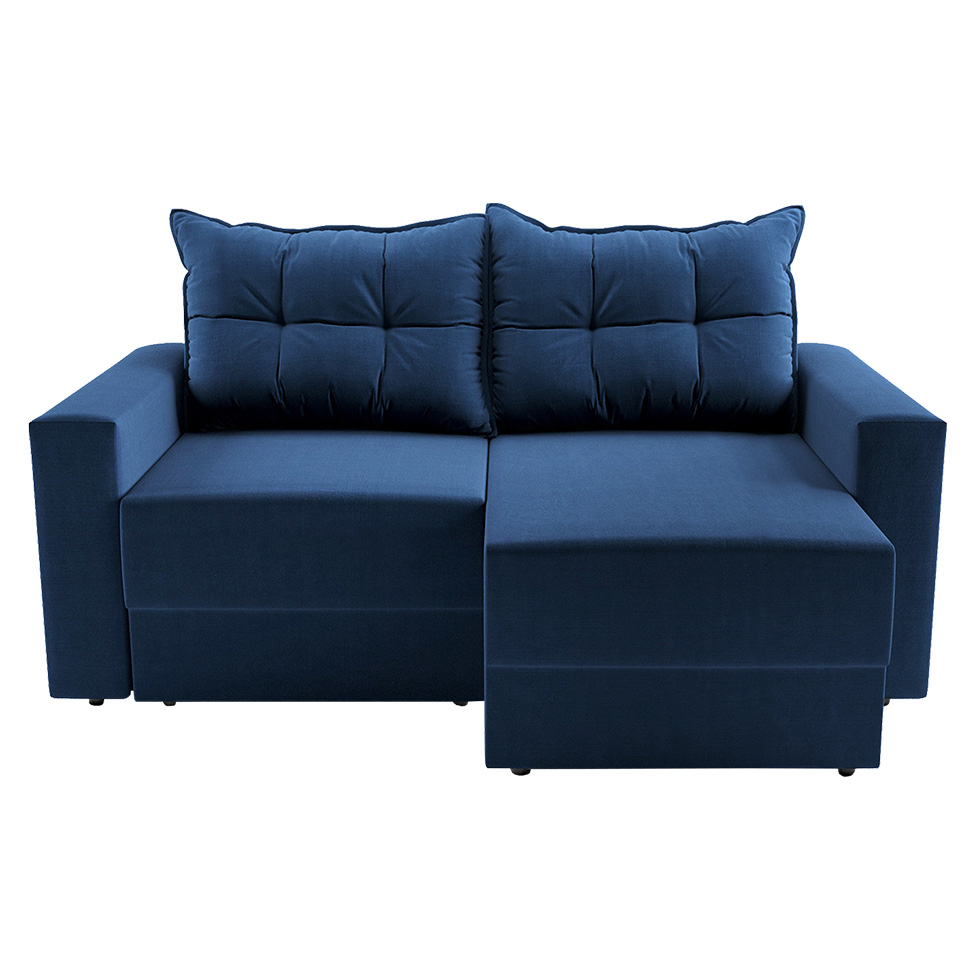 Sofá 2 Lugares Retrátil Lubeck Suede Azul Marinho 140 cm
