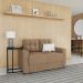 Sofá 2 Lugares Retrátil Lubeck Suede Bege 140 cm