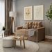 Sofá 2 Lugares Retrátil Lubeck Suede Bege 140 cm