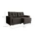 Sofá 2 Lugares Retrátil Lubeck Suede Grafite 140 cm