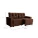 Sofá 2 Lugares Retrátil Lubeck Suede Marrom 140 cm