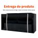 Sofá 2 Lugares Retrátil Lubeck Suede Preto 140 cm