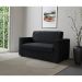 Sofá 2 Lugares Zoy Suede Preto