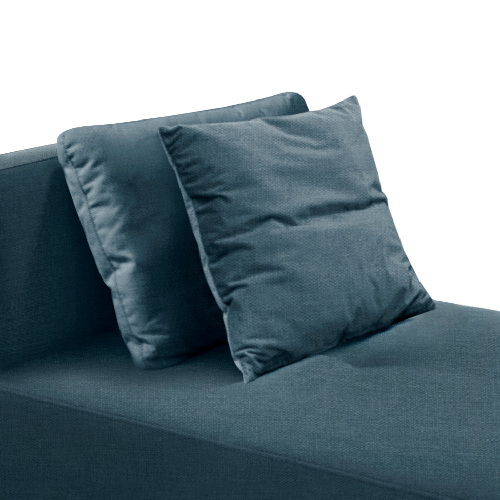 Sofá 2 Lugares e 1 Encosto Modular Da Vinci Poliéster Azul